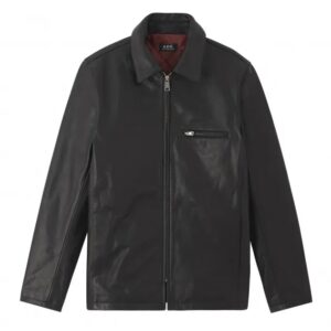 A.p.c. No Fun Black Leather Jacket
