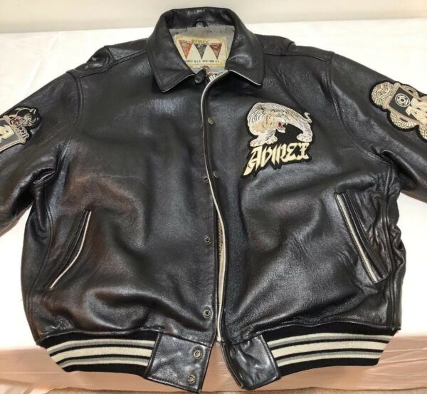 Avirex Usa Varsity Tigers Leather Jacket