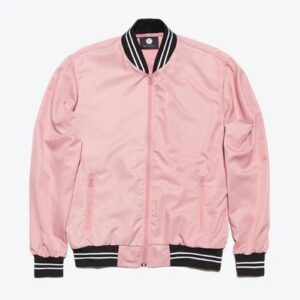 Mens Karamo’s Dusty Rose Pink Bomber Jacket