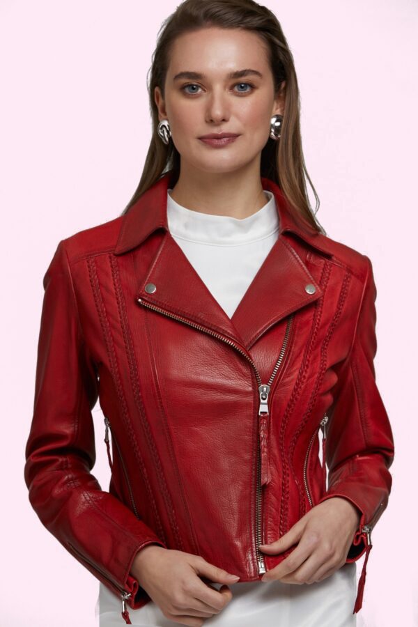 Red Amore Women's Leather Biker Jackets