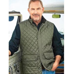 Yellowstone John Dutton Green Quilted vest