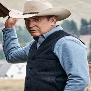 Yellowstone Tv Series John Dutton Grey Wool Vest