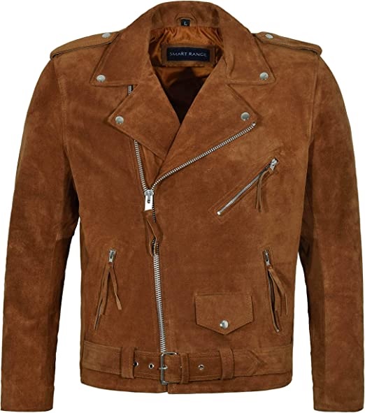 Brando Brown Suede Leather Jacket