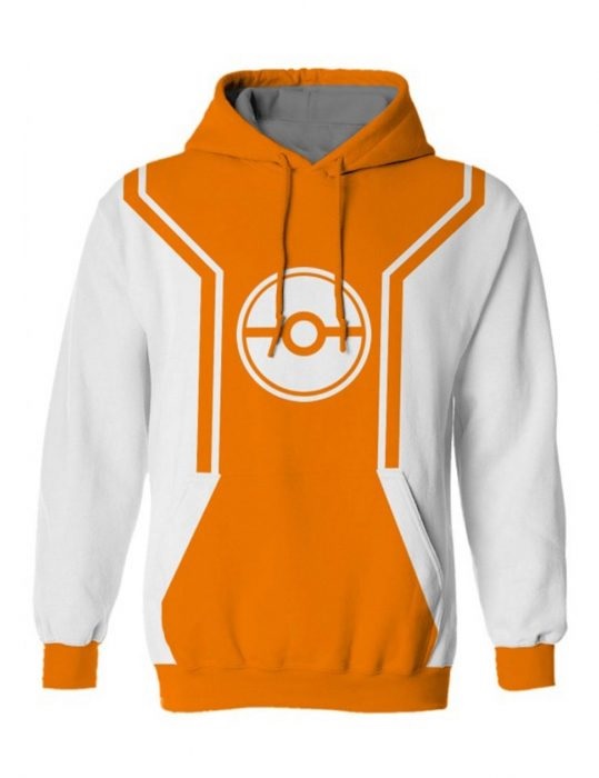 pokemon orange trainer hoodie jacket