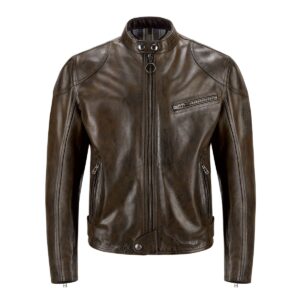 Belstaff Supreme Black Brown Leather Jacket