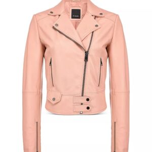 Blush Pink Leather Jacket