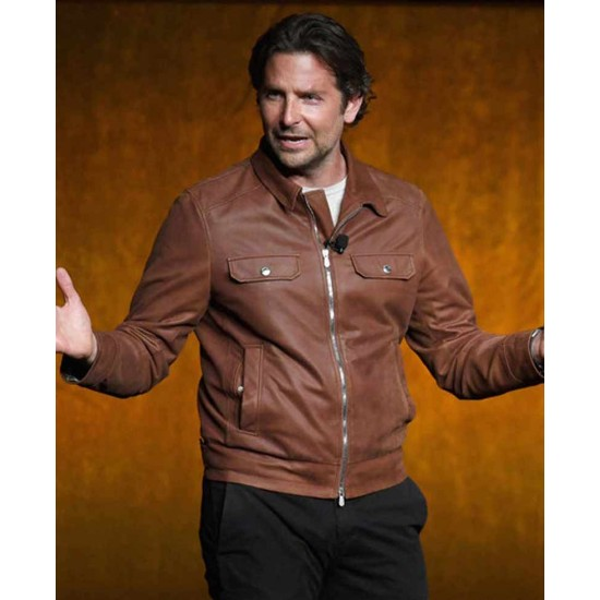 Bradley Cooper A Star Is Born Jackson Maine Brown Leather Jacket