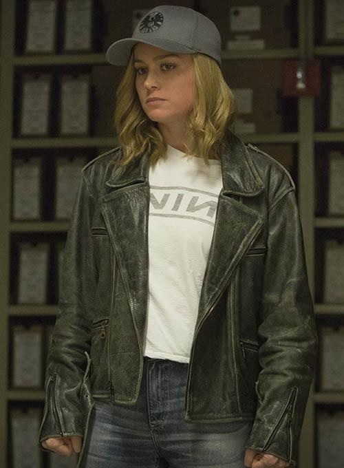 Brie Larson Captain Marvel Leather Jacket