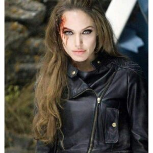Eternals Thena Angelina Jolie Leather Jacket