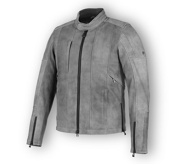 Harley Davidson Burghal Grey Faux Leather Jacket