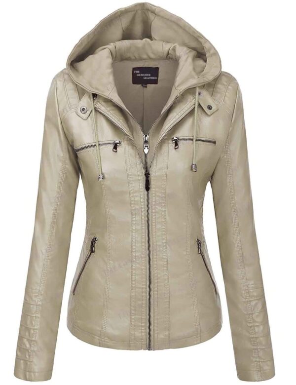 Women Removable Leather Jacket