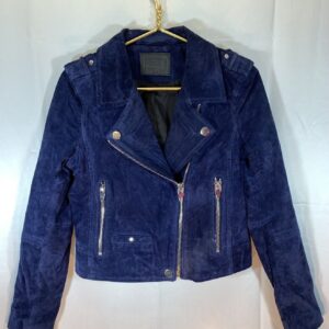 Womens Sl8 Blue Leather Jacket