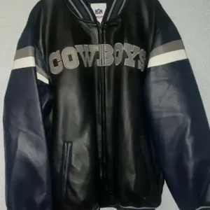 Mens Official NFL Authentic Dallas Cowboys Leather Jacket
