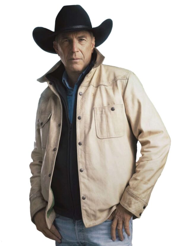 Yellowstone Season 5 John Dutton White Jacket