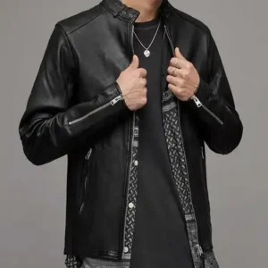 Adan Canto The Cleaning Lady Black Leather Jacket