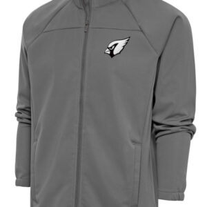 Arizona Cardinals Antigua Metallic Logo Links Golf Grey Jacket