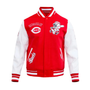 Cincinnati Reds Retro Classic Varsity Wool Leather Jacket