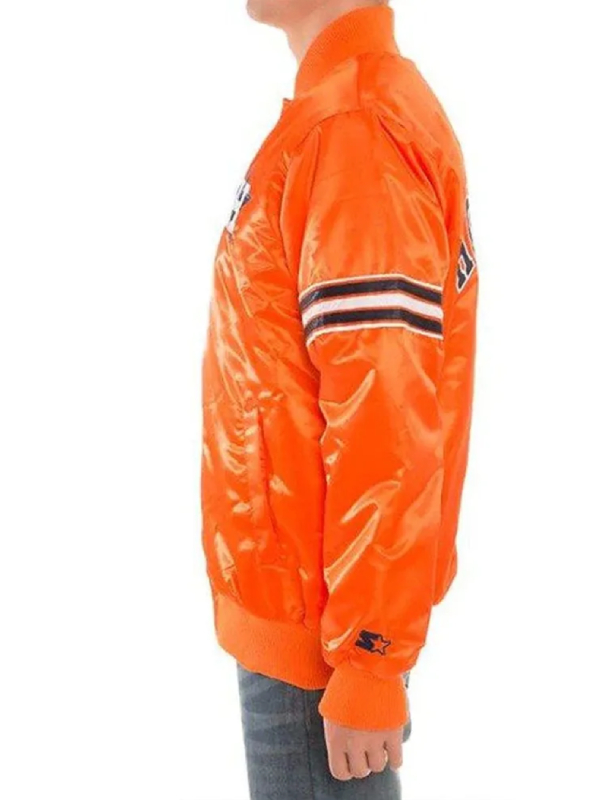 Houston Astros Striped Orange Satin Jacket