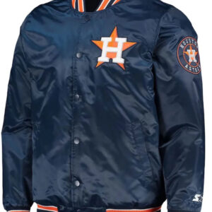 Houston Astros The Diamond Navy Satin Jacket