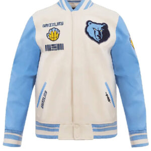 Memphis Grizzlies Blue And White Varsity Jacket