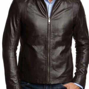 Men’s Simple Look Casual Leather Jacket