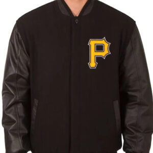 Pittsburgh Pirates Black Varsity Wool And Leather Jacket