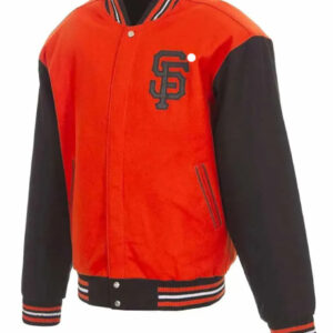 San Francisco Giants Varsity Wool Orange And Black Jacket