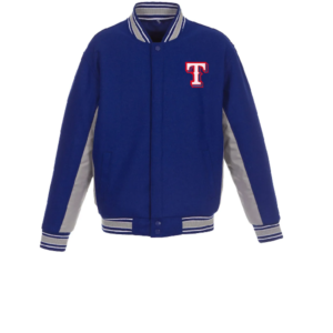 Texas Rangers Accent Varsity Royal Wool Jacket