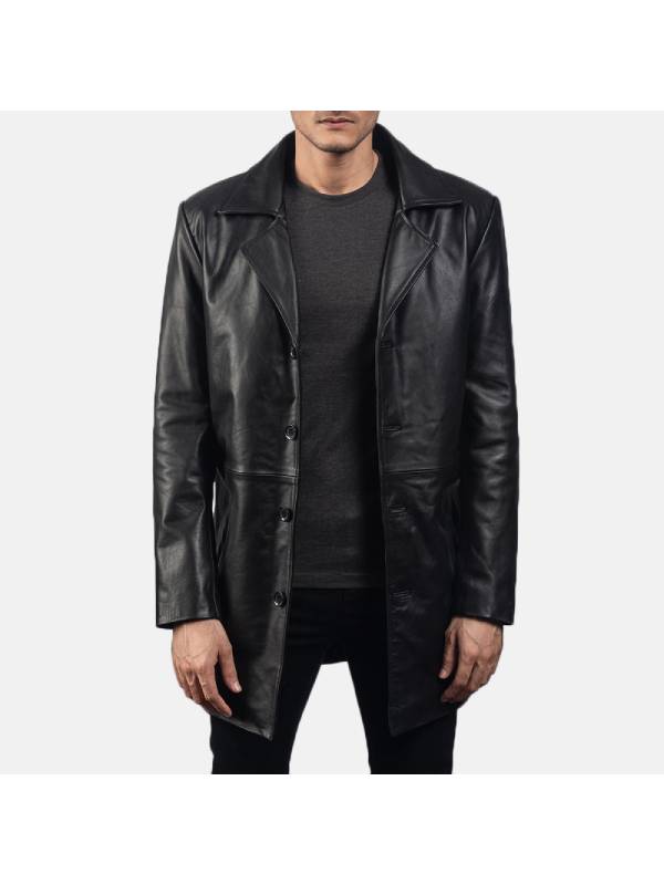 Classmith Black Leather Coat