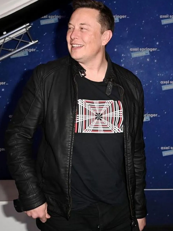 Elon Musk Tesla Model S Plaid Black Jacket