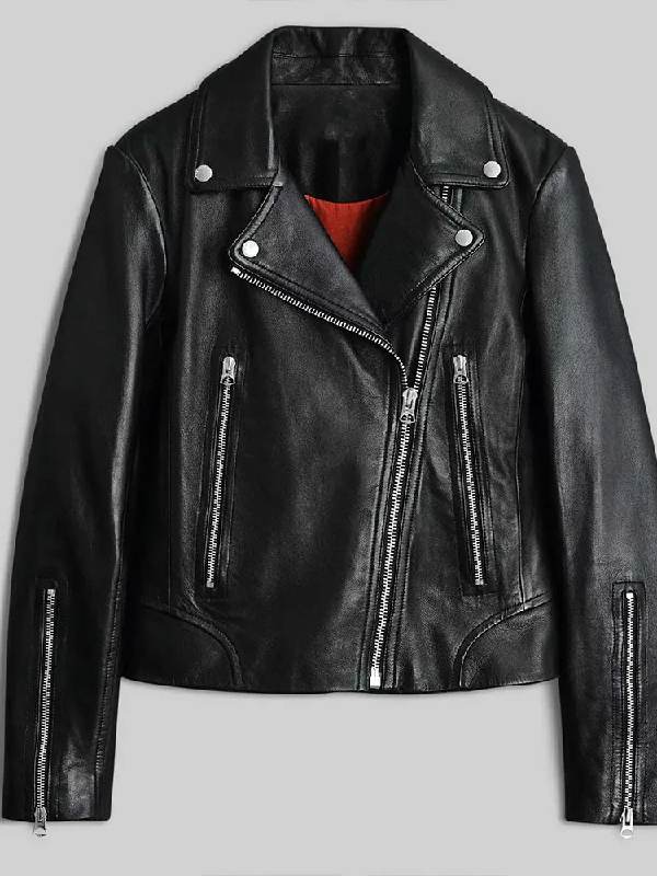 Mack Motorcycle Black Leather Jacket