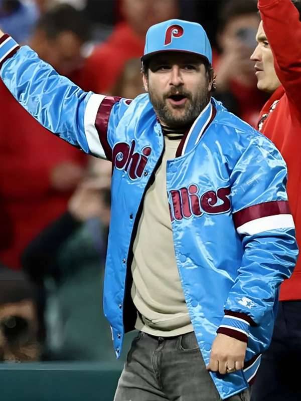Philadelphia Phillies Charlie Day Blue Bomber Jacket