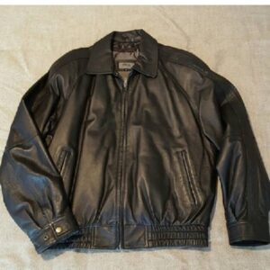 XLD Fashion Black Bomber Leather Jacket