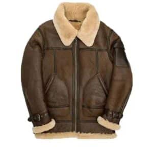 Aviator Bomber B3 Shearling Sheepskin Leather Jacket